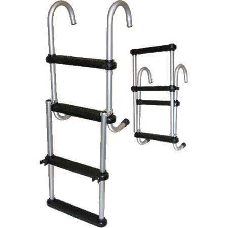 POWERPLAY 4-Step Removable Folding Ladder, Stainless 316 PO2594391